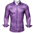 thumbnail image 3 of Barry.Wang Camisas de lujo con estampado 3D de cachemira color vino tinto para hombre, camisas casuales de manga larga con flores para hombre, camisas de vestir ajustadas, 3 of 5