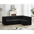 thumbnail image 2 of Meridian Furniture Quincy Black Velvet Modular Sectional, 2 of 13