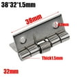 thumbnail image 2 of CHENGSI for Stainless Steel Self-Closing Spring Door Hinges 2-Pack, Heavy Duty Hardware for Cabinets Boxes Instrument Cases, 1.5 Inch Options, Silver Brushed Finish, 2 of 10