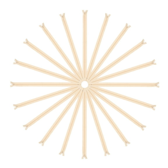 20Pcs 16 Inch #3 Nylon Coil Zippers for Sewing, Supplies Zippers Bulk for Tailor Sewing Crafts, Beige