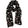 thumbnail image 6 of Holiday Gift Packed Soft Lightweight Sheer Fall Winter Christmas Scarf for Women Girls Teens Black Snowman and Candy Cane, 6 of 6