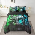 thumbnail image 2 of Erosebridal Fast Car Bedding Sets Twin Size,Extreme Sports Comforter Sets with Sheets,Plaid Buffalo Bed in a Bag Twin size,Super Cozy Teens Bedroom Decor,Reversible,7-Piece, 2 of 6