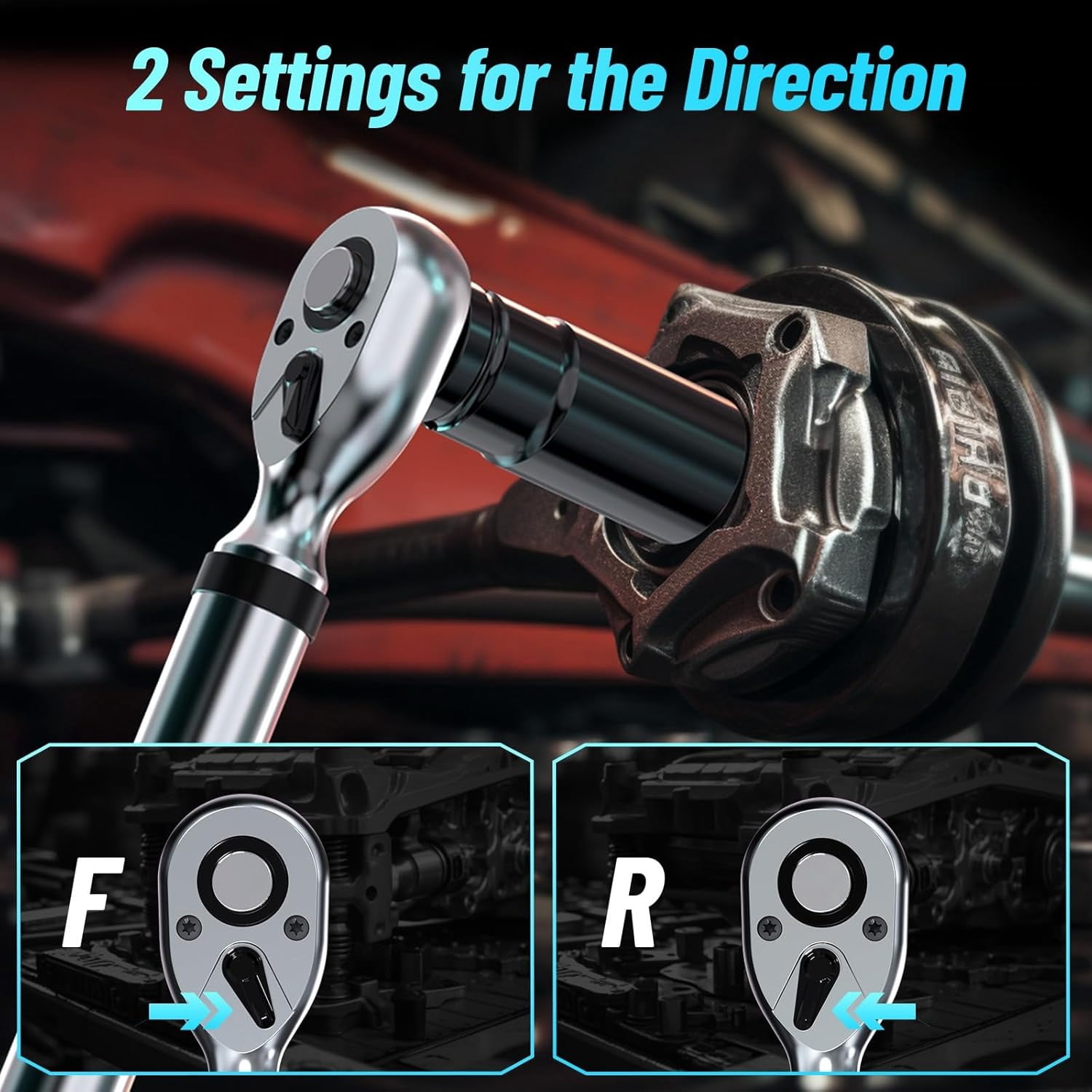 Seesii Digital Torque Wrench 1/2" Drive(12.5-250.8ft-lbs/17-340N.m), 2% Torque Accuracy Electric Torque Wrench with Buzzer LED Flash for Car Care Auto, Vehicle
