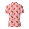 thumbnail image 4 of Rocae Strawberries for Men's Short Sleeve Polo Shirt, Quick Drying Performance Moisture Wicking Sports Men's Golf Shirt Medium, 4 of 9
