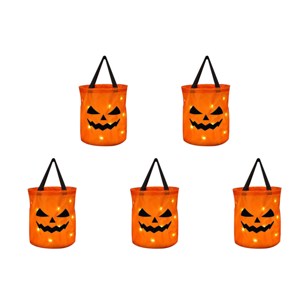 Bolsas Grandes para Halloween Mano Con LED Regalos Fiesta (sonriente)