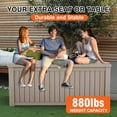 thumbnail image 4 of Decksplore 120 Gallon Outdoor Storage Box Waterproof Lockable Resin Deck Box, for Pool Accessories, Garden Tools Storage, UV-Resistant, Brown, 4 of 7