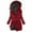 Red, variant on Long Puffer Jacket for Women Winter Thickened Fleece Lined Warm Hooded Coat with Pockets Down Coat Jacket Red