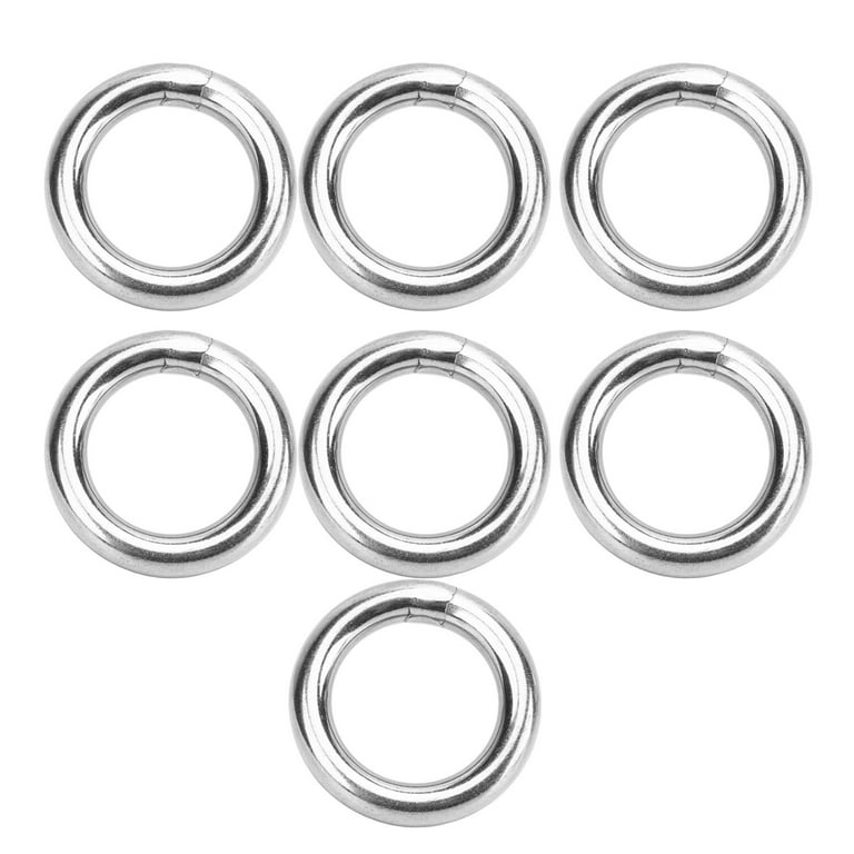  7 Pcs Metal O-Ring, 304 Seamless Welding Stainless