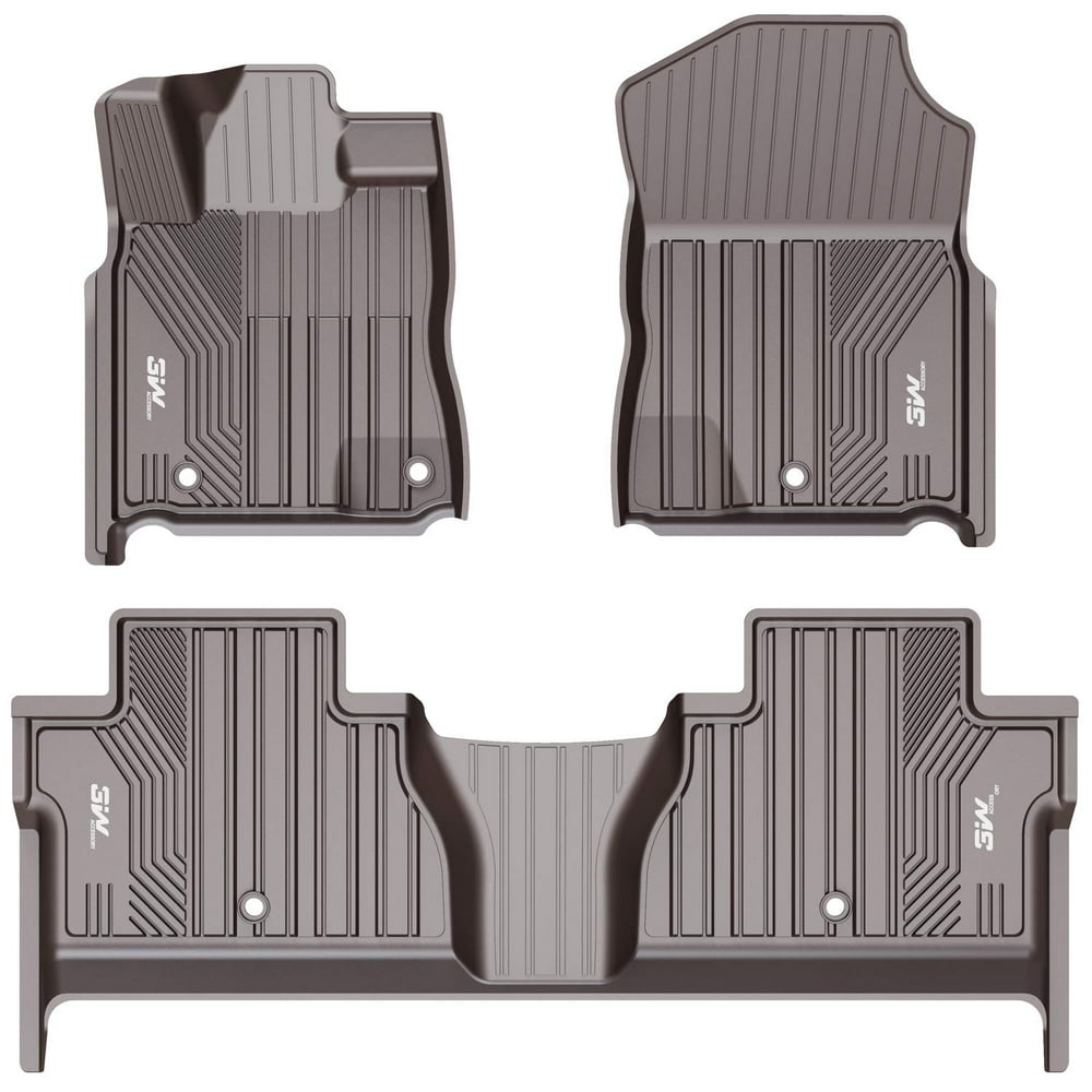 3W Floor Mats for Toyota Tundra 20142020 CrewMax Cab All Weather