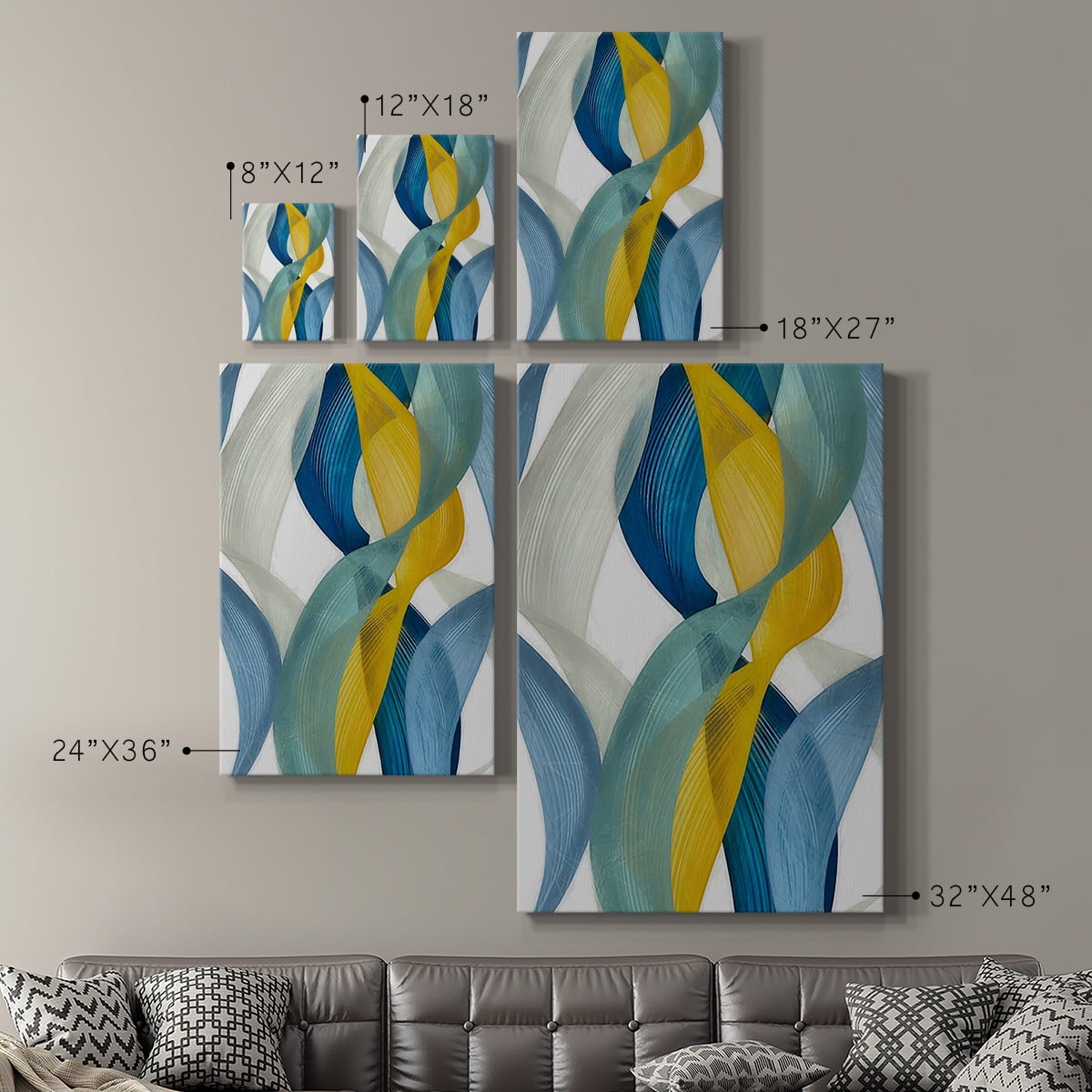 Horizontal Bands II Premium Gallery Wrapped Canvas - Ready to Hang