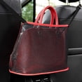 thumbnail image 1 of Abastado Soporte universal para bolso de mano con bolsillo de red de malla elástica para el bolso, teléfono, almacenamiento de documentos, barrera del asiento trasero para mascotas y niños (estándar,, 1 of 8