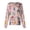 Pink, variant on Scrub Tops for Women Cartoon Crew Neck Long Sleeve Medical Uniform Wrinkle-Resist Easy Care Medical Scrubs with Pockets, S