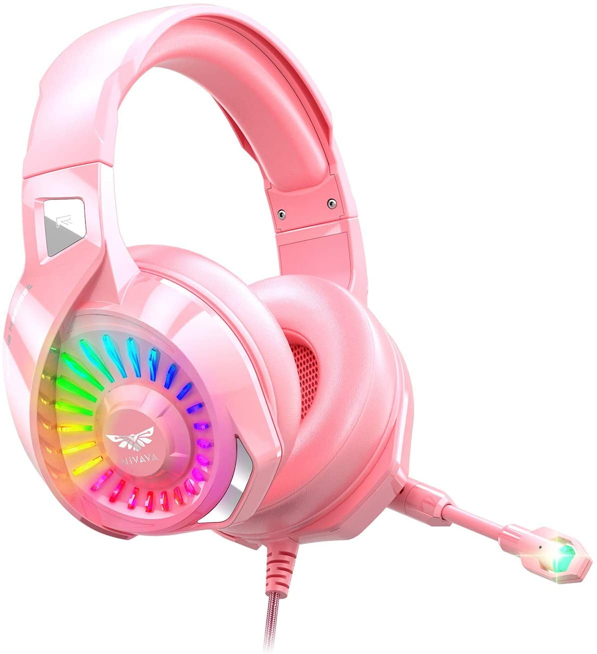 Pink Gaming Headset for PS4, PS5, PC 