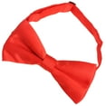 thumbnail image 6 of FOLOYORI 1Pack Mens Pre Tied Tuxedo Tie Bright Red Bowtie Adjustable Length Satin Polyester 4.7X2.4X0.2In, 6 of 8