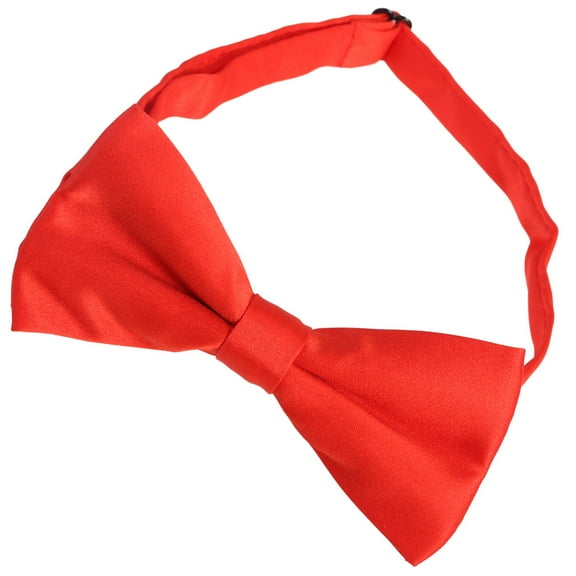 Raindrops Pre-Tied Satin Formal Tuxedo Bowtie with Adjustable Length (Bright Red)