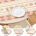 thumbnail image 4 of Modern Boho Floral Round Table Cover 44Inch, Elastic Fitted Tablecloth for 38"-42" Tables, Stain Resistant Material, 4 of 7