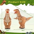 thumbnail image 3 of Xmhook 4ft Inflatable Dinosaur Remote Control Car with LED Sound & 360 °Rotation, Large Walking Dinosaur Blow up Toy for Kids Ages 3+ Gift, Brown, 3 of 9
