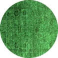 thumbnail image 1 of Ahgly Company Indoor Round Oriental Green Industrial Area Rugs, 3' Round, 1 of 4
