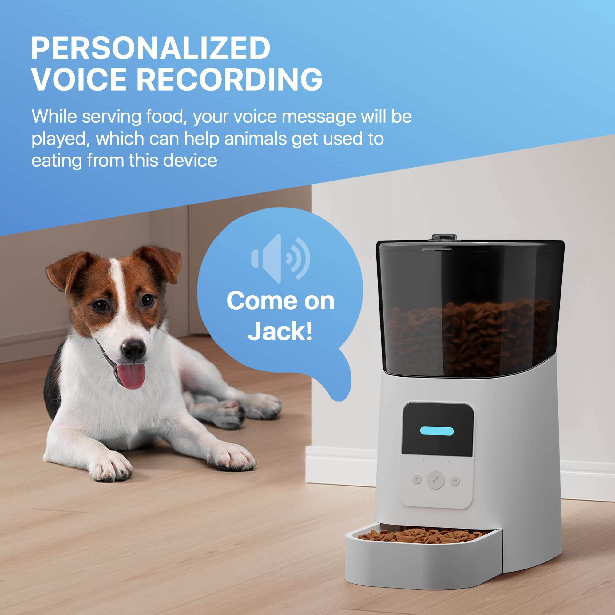 Automatic Cat Feeders with App. 6L Capacity Automatic Cat Food Dispenser with Programmable Timer, Voice Recorder. Wifi Cat Feeder Automatic. Automatic Pet Feeder for Dry Food