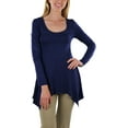thumbnail image 3 of ToBeInStyle Women's Classic Long Sleeve Longline Top, 3 of 6