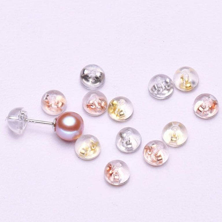 Pairs Clear Earring Backs Silicone Earrings Stoppers Safety Bullet