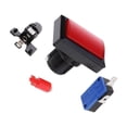 thumbnail image 3 of ZheElen Rectangle Arcade Machine Game Button with Arcade Machine Game Button Led Illuminated Push Button -Red, 3 of 6