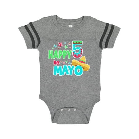 

Inktastic Happy Cinco de Mayo- sombrero Gift Baby Boy or Baby Girl Bodysuit