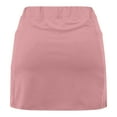 thumbnail image 5 of ZQUUVOU Women's Skort Solid Color Mid-Waist Sports Casual Skirt Pants Pink, 5 of 6