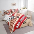 thumbnail image 2 of Erosebridal Football Bedding Sets Twin Size,Ball Game Comforter Sets with Sheets,Sport Decor (San Frangcisco),Reversible,Breathable,7-Piece, 2 of 5