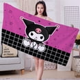 thumbnail image 2 of Sanrio-Toalla de baño de microfibra con dibujos animados Kuromi Hello Kitty My Melody, toalla de playa Bonita, personaje de Anime, absorbe el agua y rápidamente, 2 of 7