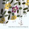 thumbnail image 6 of Pioneer Flower Floral Print Pattern Shower Curtain 36"x72" ,Bathroom Decorative Shower Curtains Set with 12 Hooks,Modern Waterproof Washable Shower Curtain, 6 of 6
