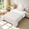 thumbnail image 2 of Manfei Geometric Check Twin Comforter Sets,Classic Plaid Bedding Set,Beige Gray,Reversible,2-Piece,1 Comforter and 1 Pillowcase,2-Piece,1 Comforter and 1 Pillowcase, 2 of 7