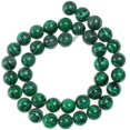 thumbnail image 1 of Cuentas de malaquita verde de 10 mm Cuentas sueltas de piedra Cuentas redondas de piedras preciosas, 1 of 4