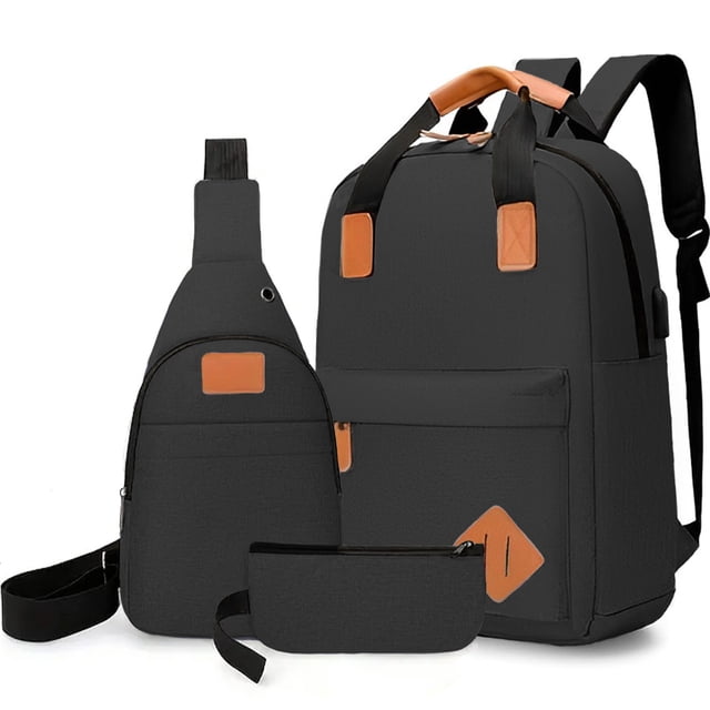 Mochila Shendy Vendy Backpack Impermeable Set De 3pzs Con Riñonera Y Puerto Usb