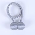 thumbnail image 1 of Alzapaños magnéticos para cortinas con imán de actualización más grande, paquete de 2 sujetadores para cortinas de 49 cm para cortinas de interior y exterior - Plateado, LingWen 8390611016142, 1 of 1