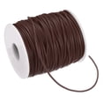 thumbnail image 1 of Cordón de goma para tuberías huecas Uxcell, 54.7 yardas, cuerda elástica de 2 mm con agujero de 1.2 mm para manualidades de bricolaje, café, 1 of 1