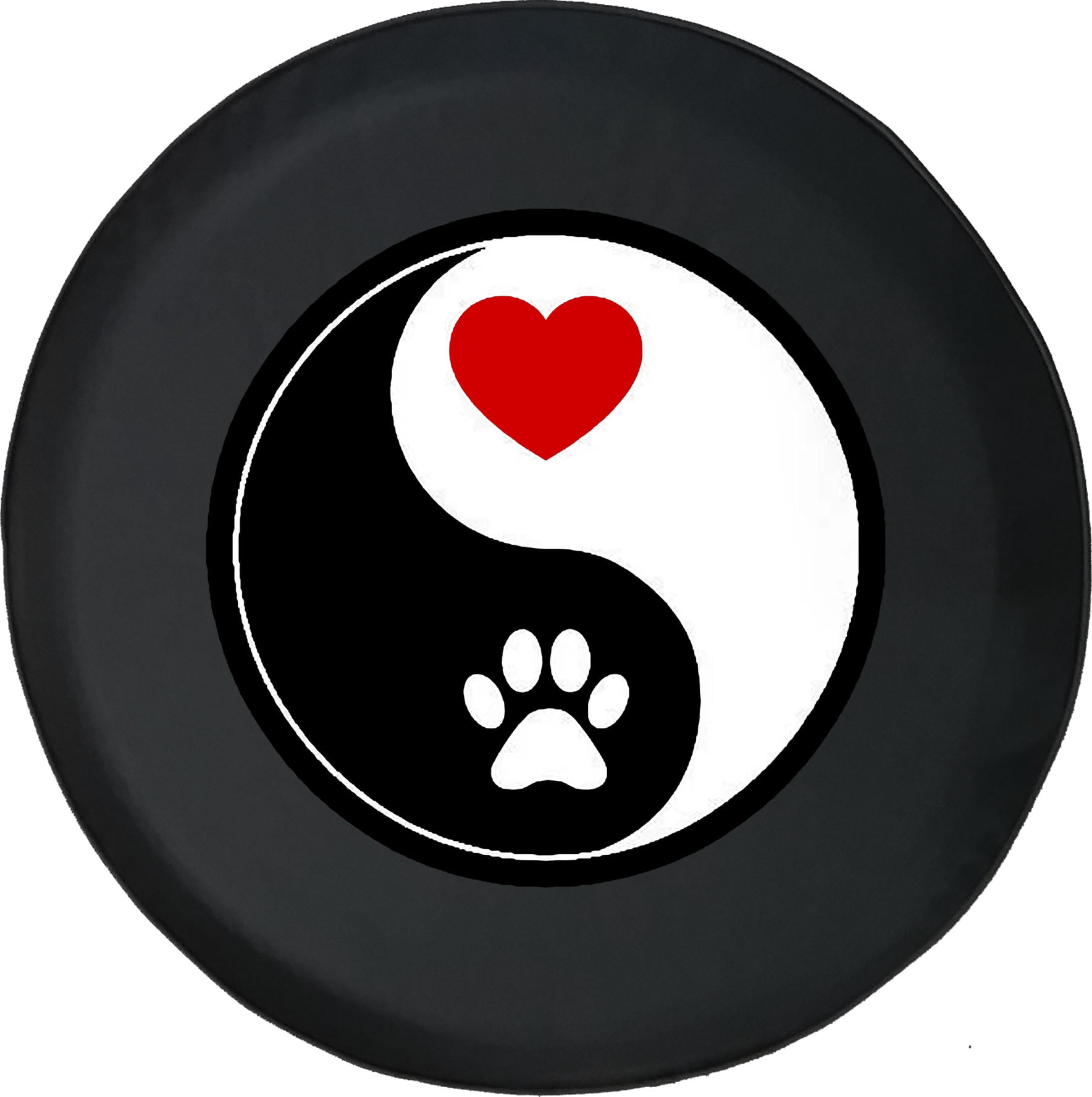 Tire Covers Yin Yang Heart Dog Paw Print Custom Car Spare Tire Covers tire-covers-yin-yang-heart-dog-paw-print-custom-car-spare-tire-covers