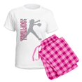 thumbnail image 5 of CafePress - Girls Softball Women's Light Pajamas - Women's Short Sleeve Print T-Shirt and Pants Light Cotton Pajama Set, 5 of 7
