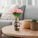 thumbnail image 5 of Uxcell 24Pcs Tulipanes Falsos Flores Artificiales, Tulipanes Artificiales de PU que Lucen Reales con Tallos, Rosa profundo, 5 of 6