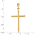thumbnail image 3 of Auriga Fine Jewelry 14K Yellow Gold Polished & Textured Fancy Cross Pendant for Women (L-45.35 mm, W-22 mm), 3 of 6