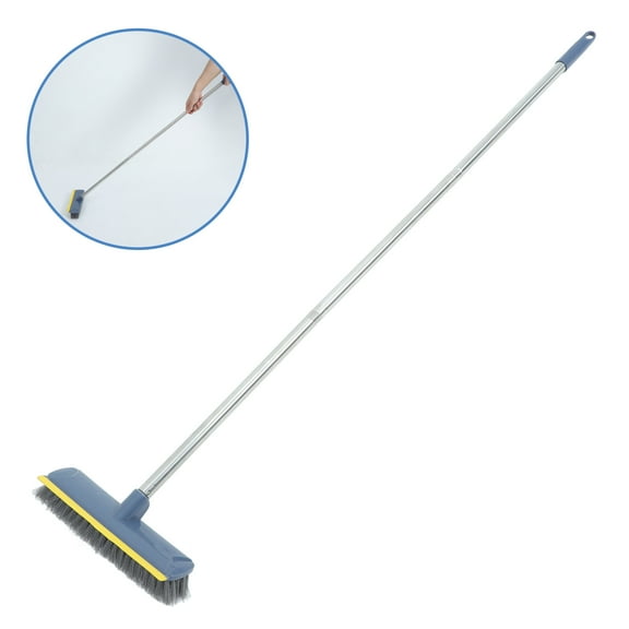 Milisten House Broom with Hard Bristles and Scraper for Indoor Floor Deep Cleaning