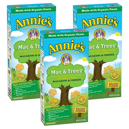 (3 Pack) Annie's Mac and Trees Macaroni and Cheese, 5.5