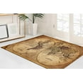 thumbnail image 3 of Vintage Rug, Soft Rug, Vintage World Map Rug, Large Rug, Old World Map Rug, Map Rug, Non-Slip Carpet Rug, Pattern Rug, Brown Rug, 5.9'x9.2' - 180x280 cm, 3 of 8
