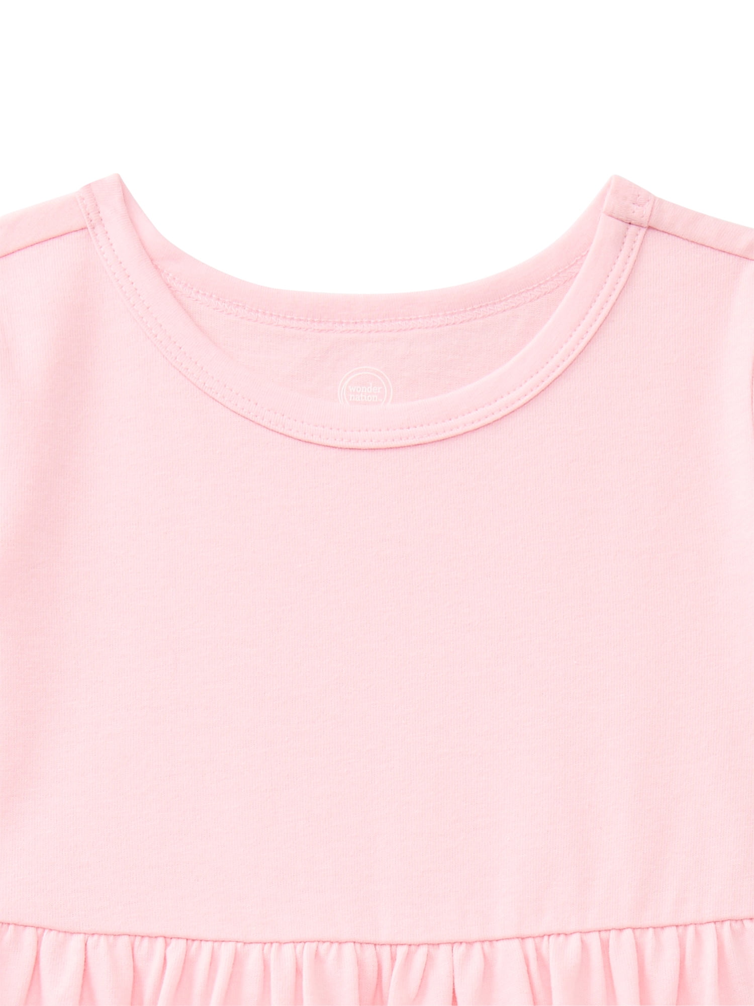 Wonder Nation Toddler Girls Play Dress with Short Sleeves, Sizes 12M-5T