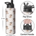 thumbnail image 2 of 32oz Highland Cow Water Bottle with Handle and Flip Straw, Animal Sports Stainless Steel Insulated Cup Travel Coffee Mug Tumbler, Birthday Mothers Day Chritmas Gifts for Women, 2 of 6