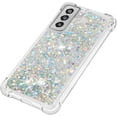 thumbnail image 6 of Compatible with Samsung Galaxy S21 FE Case Glitter Luxury Cute Love Liquid Quicksand Clear TPU Girls Women Stylish Bumper Shockproof Protective Case for Samsung Galaxy S21 FE 5G Sliver YB, 6 of 12