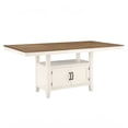 thumbnail image 5 of Steve Silver Hyland Off White and Honey Brown Wood Counter Height DiningTable with Storage, 5 of 11