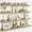 Oak, variant on Floating Picture Ledge Shelves for Wall Set of 4, 48 Inch Wall Shelves with Lip Long Large Nursery Book Shelf for Toys Storage Kids Bookshelf Wall Mounted Living Room Bedroom Decor Frames