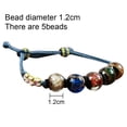 thumbnail image 2 of La suerte en flor de durazno simboliza la llegada del amor. Pulsera de vidrio de colores para hombres y mujeres, 2 of 5