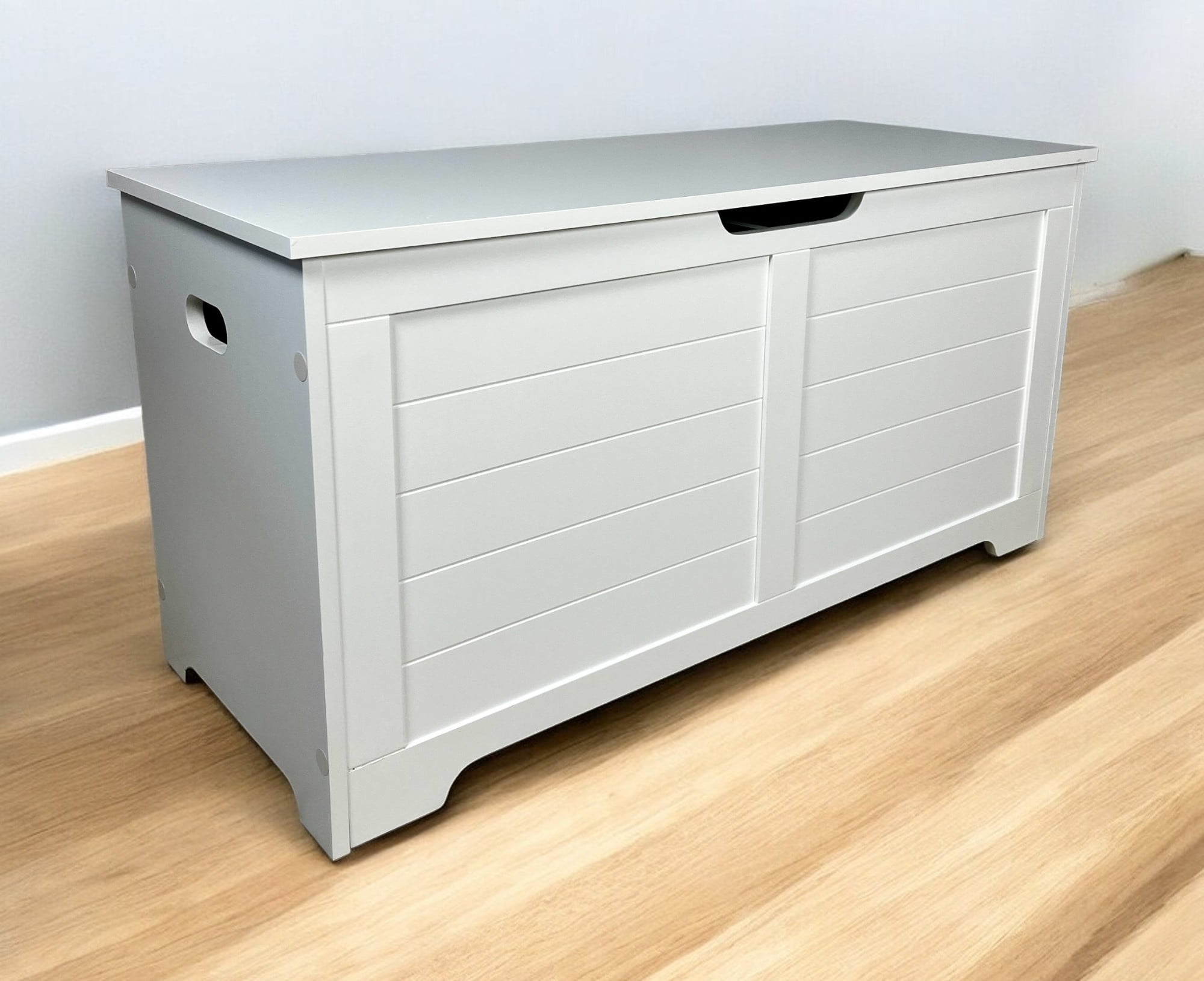 Noaman 39.4" Top Open Cat Litter Box Enclosure Furniture, Hidden Litter Box Cover Cabinet for Large Cats, Dog Proof, Cream White, MDF Material, Multipurpose Cat Washroom & Storage